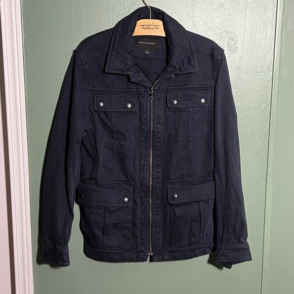 Banana Republic Utility Jacket Dark Blue Small - Picture 1 of 3
